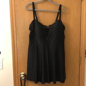 NWT - TORRID black peplum swim dress - 3/3XL/22-24